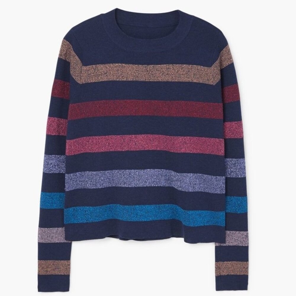 Rainbow metallic lurex sweater